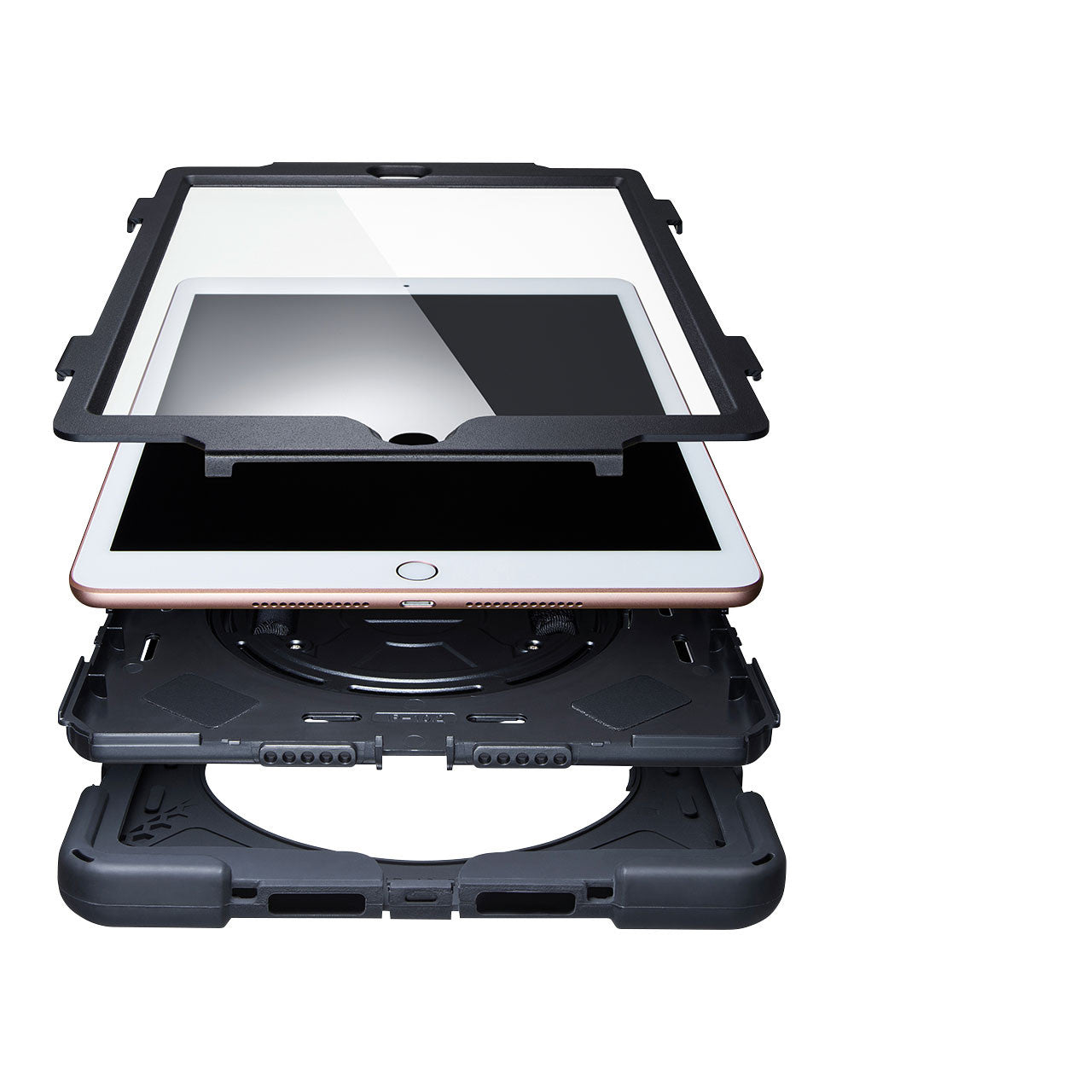 前面保護フィルター付耐衝撃ケース　PDA-IPAD1620BK