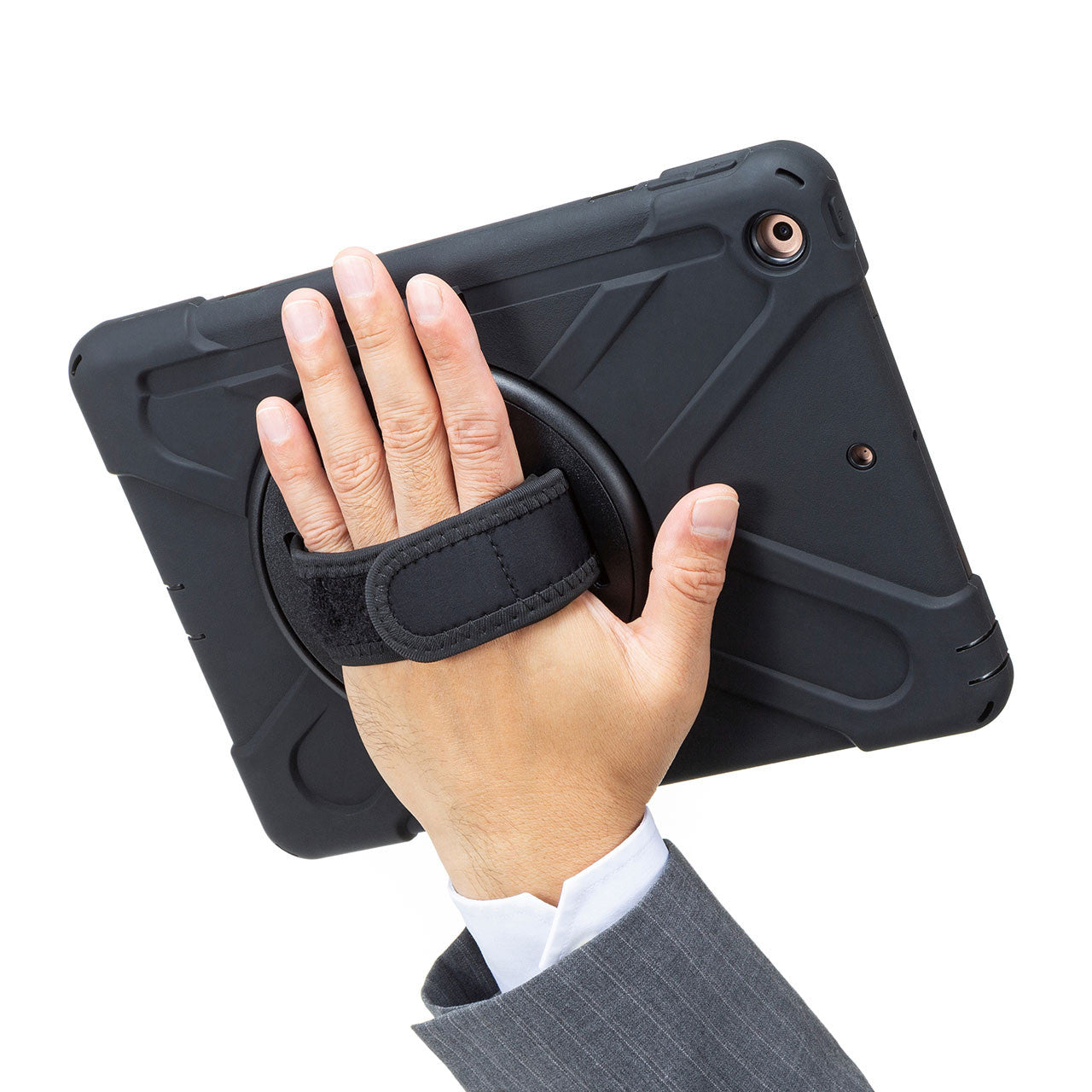 前面保護フィルター付耐衝撃ケース　PDA-IPAD1620BK